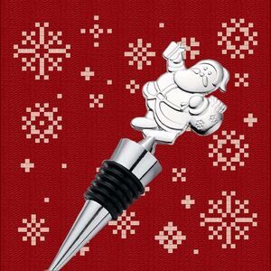 Holiday Santa Claus Wine Metal Wine Bottle Stopper